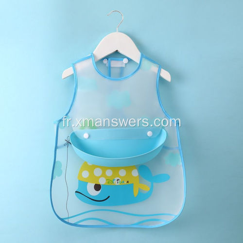 Bavoirs en silicone faciles à nettoyer pour bébé/enfant/enfants